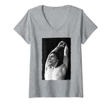 Womens Iggy Pop Of The Stooges On Stage 1980 By Virginia Turbett V-Neck T-Shirt