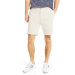 Nautica Men's Classic Fit Flat Front Stretch Solid Chino 8.5" Deck Shorts Casual Stone, 44