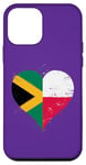 iPhone 12 mini Vintage Flag in Heart for Jamaica Poland A Jamaican Polish Case