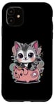 Coque pour iPhone 11 Chat kawaii avec tirelire