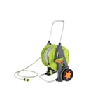 Amazon Basics Hose Reel Cart with Hose, 30 m, Green/Grey