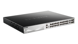 D-LINK – 24xGigabit RJ45 ports, 4x10GbE SFP+ ports, 370W PoE Budget, black (DGS-3130-30PS/SI)