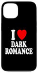 Coque pour iPhone 13 I Heart (Love) Dark Romance Reading Romans Livres