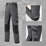 Dickies Flex GDT Premium Workwear Trousers Size 28R Grey Black 28 X 32 WD4901