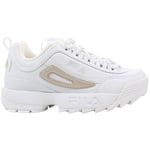 Fila Disruptor M Womens CR Lace Up Low Trainers White Rose Gold 1010422 00V