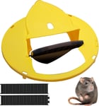 Piège à souris avec couvercle coulissant pour rat, piège à souris, couvercle à rabat, compatible avec tapette, équilibre intérieur et extérieur, piège à souris à réinitialisation automatique (entrez à une extrémité)