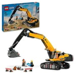 LEGO City 60420 La pelleteuse de chantier jaune, jouet pour enfant a partir d...