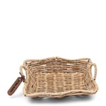 Rivièra Maison Panier rotin pour le café ou comme décoration - panier de rangement en osier - Rustic Rattan Benoa Mini Tray - tressé à la main (LxBxH) 20x15x7