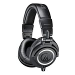 Audio Technica ATHM50X Black Studio Monitor Headphones + Case & Cables ATH-M50X