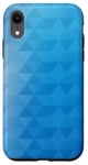 Coque pour iPhone XR Polygone Géométrie Océan Bleu Dégradé