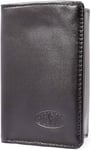 Big Skinny Men's Tri-Fold Leather Slim Wallet, Holds Up to 25 Cards, Black