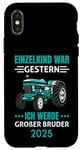 Coque pour iPhone X/XS Einzelkind War Gestern Ich Werde Großer Bruder 2025 Tracteur