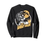 Universal Monsters Distressed Wolfman Circle Portrait Logo Sweatshirt