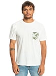 Quiksilver Homme Retro Plan T shirt, Snow White, XS EU