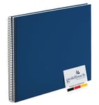 goldbuch Bella Vista, Linen Memory, Spiral Bound, Pages, Book for Gluing, Photo Album, Paper, Blue (White Sides), 40 weiße Seiten