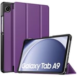 TiMOVO Coque Compatible avec Samsung Galaxy Tab A9 8,7" 2023, Étui de Protection Fin et Léger avec Dos en PC Rigide pour Samsung Galaxy Tab A9 8,7" SM-X110/X115/X117, Violet Foncé