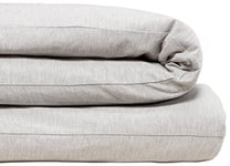 Calvin Klein Housse de Couette Moderne en Coton uni 1 pièce pour lit Double/Grand lit, Coton Modal 170 g/m² (Gris)