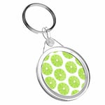 1 X Fresh Juicy Sliced Lime Fruit - Keyring IR02 Mum Dad Birthday Gift #2670