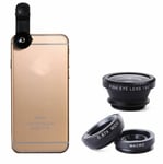 3 In 1 Fish Eye Wide Angle Macro Clip On Camera Lens Zoom For Iphone 7 8 X Xr Xs