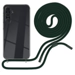 Mobile Phone Cord For Samsung Galaxy A35 Phone Case With Strap Pine Green