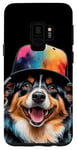 Coque pour Galaxy S9 Berger Australien Casquette Snapback Chien Animaux Imprimé