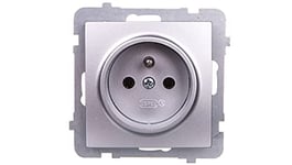 Ospel GP-1GZ/m/18 Socket Silver IP20, 16 A 71 mm 39 mm 71 mm