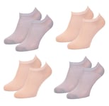 Chaussettes Femme Dim En Coton Confort Et Elegance -Assortiment Modèles Photos Selon Arrivages- Pack De 4 Paires Socquettes D030n1