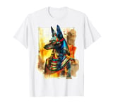 egypt ancient jackal pharaoh in yoga pose sphinx egyptian T-Shirt