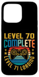 Coque pour iPhone 15 Pro Max Level 70 Complete Level 71 Gamer vidéo 70e anniversaire