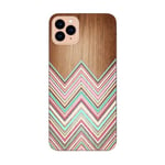 Coque Iphone 12 MINI effet Bois Chevron Aztec