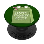 Happy Froggy Juice, grenouille verte amusante, Man I Love Frogs PopSockets PopGrip Adhésif