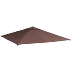 Ersättningstak Gazebo 2,93X2,93M Gazebo Cover Solskydd Polyester Kaffe