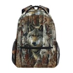 LNLN Art Wolfs Mochilas College School Book Bag Viajes Senderismo Camping Daypack