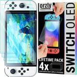 Verre Trempé Protection Compatible Pour Nintendo Switch Oled Model 2024 Console, Film Protecteur D'écran Pour Nintendo Switch Oled - 4 Pièces