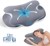 JINXIA Contour Memory Foam Pillow for Neck and Shoulder Pain, Cervical Pillow