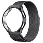 Case+ Rem för Samsung Galaxy Watch 5/4/4 Classic 44 mm 40 mm 46 42 mm Inga luckor Metallarmband Milanese Loop Galaxy Watch 5 Pro Band Black Galaxy Watch6 44mm