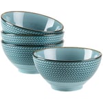 MÄSER 935010 Série Prospero Lot de 4 bols à céréales peints à la main de qualité gastronomique, idéal également comme bols à soupe, style vintage moderne, porcelaine durable