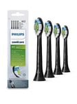 Philips Sonicare W2 Optimal White Replacement Brush Heads, Pack of 4, Black HX6064/11, One Colour, Women