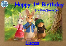 Personalised Birthday Card Peter The Rabbit Any Name/age/relation.