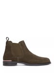 Tommy Hilfiger Suede Chelsea Boots, Warm Military