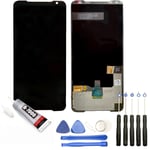 VITRE + ECRAN LCD POUR ASUS ROG PHONE 2 ZS660KL 6,59"  NOIR + OUTILS +COLLE