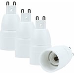 Ersandy - 4x Douille de Lamp Adaptateur G9 à E14 en blanc - Jeu de 4 reformatage convertisseurs pour douille de lampe pour ampoules à incandescence,