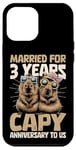 iPhone 14 Pro Max Married for 3 Years Funny 3rd Wedding Anniversary Capybara Case