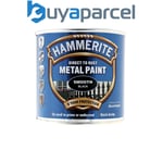 Hammerite 5084863 Direct to Rust Smooth Finish Metal Paint Black 250ml HMMSFBL25