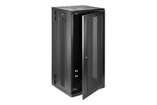 StarTech.com 26U 19" Wall Mount Network Cabinet, 16" Deep Hinged Locking IT Network Switch Depth Enclosure, Assembled Vented Computer Equipment Data Rack with Shelf & Flexible Side Panels - 26U Vented Cabinet (RK2620WALHM) - rackmonteringsskåp - 26U