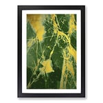 Big Box Art Golden Cracks Framed Wall Art Picture Print Ready to Hang, Black A2 (62 x 45 cm)