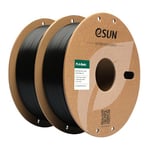 eSUN PLA Filament 1.75mm, PLA Basic 3D Printer Filament Dimensional Accuracy +/- 0.05mm, 1KG per Spool, 2 Spools 3D Printing Filament,Black and Black