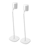 GT STUDIO SONOS Speaker Stands for SONOS One, One SL, Play:1, Play:3, Premium Design Improves Surround Sound, Complete Cord Concealment, Heavy Base - (Pair, White)