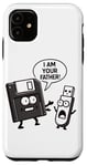 Coque pour iPhone 11 Disquette vers clé USB 90s 00s Ordinateur Drôle Geek Joke