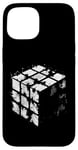 Coque pour iPhone 15 Illustration de journal Magic Cube – Vintage Cube Lover